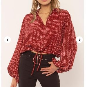 NWT Amuse Society Womens Camille Woven Top